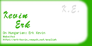kevin erk business card
